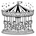 coloriage Cirque à imprimer pour enfant de 3 ans