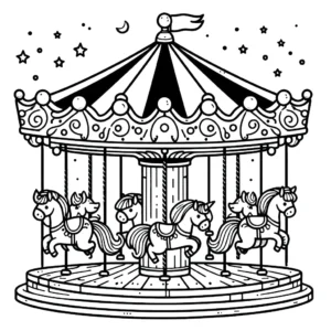 coloriage Cirque à imprimer pour enfant de 3 ans