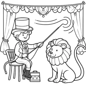 coloriage Cirque pour enfant a imprimer gratuit