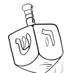 imprimer coloriage Dreidel gratuit