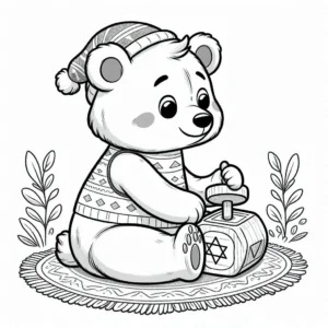 coloriage Dreidel gratuit pour enfants