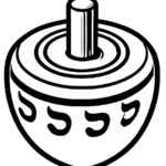 coloriage Dreidel a imprimer pour enfant de 4 ans