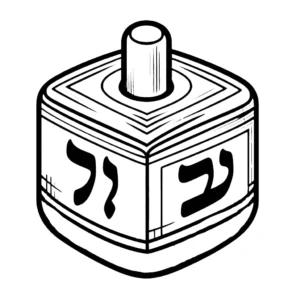 coloriage Dreidel pour enfant