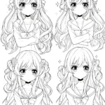 télécharger coloriage Fille Anime Aux Cheveux Longs gratuit