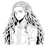 coloriage Fille Anime Aux Cheveux Longs et decoupage a imprimer gratuit