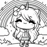 coloriage Gacha Life à imprimer pour enfant de 8 ans