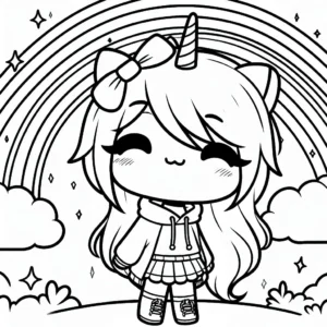 coloriage Gacha Life à imprimer pour enfant de 8 ans