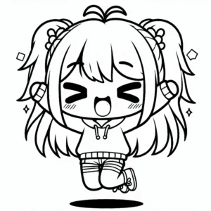 coloriage Gacha Life à imprimer pour enfant de 8 ans