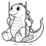 coloriage Godzilla pour enfant de 4 ans