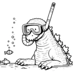 coloriage Godzilla et dessin a imprimer