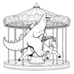 coloriage Godzilla à imprimer pour enfant de 6 ans
