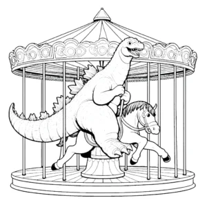 coloriage Godzilla à imprimer pour enfant de 6 ans