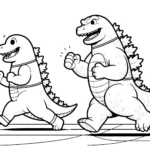 coloriage Godzilla et dessin a imprimer