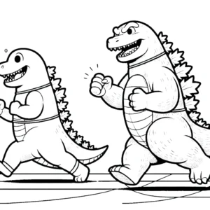 coloriage Godzilla et dessin a imprimer