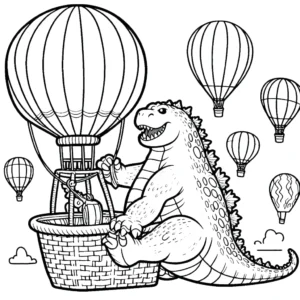 coloriage Godzilla et dessin a imprimer