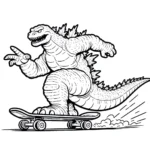 coloriage Godzilla a telecharger