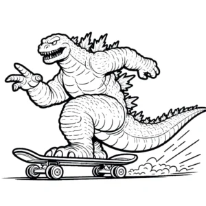 coloriage Godzilla a telecharger