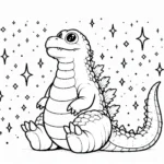 coloriage Godzilla et apprentissage
