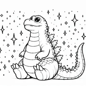 coloriage Godzilla et apprentissage
