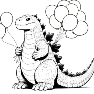 coloriage Godzilla en ligne pour enfant