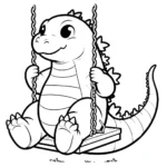 coloriage Godzilla pour enfant de 2 ans