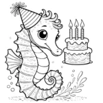 coloriage Hippocampe en ligne pour enfant