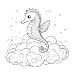a imprimer coloriage Hippocampe gratuit