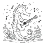 coloriage Hippocampe en ligne pour enfant