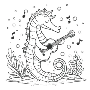 coloriage Hippocampe en ligne pour enfant