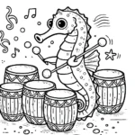coloriage Hippocampe pour enfants