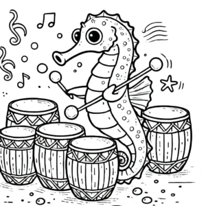 coloriage Hippocampe pour enfants