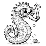 coloriage Hippocampe a telecharger
