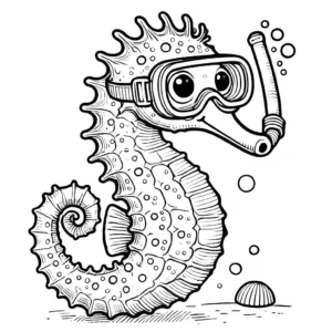coloriage Hippocampe a telecharger