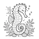 coloriage Hippocampe a imprimer gratuit