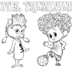 coloriage Hôtel Transylvanie pour enfant de 8 ans