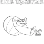 coloriage Hôtel Transylvanie pour enfant de 8 ans