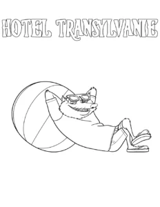 coloriage Hôtel Transylvanie pour enfant de 8 ans