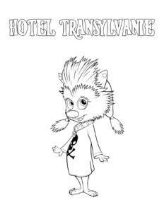 coloriage Hôtel Transylvanie à imprimer pour enfant de 10 ans