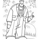 coloriage Hôtel Transylvanie à imprimer pour enfant de 8 ans