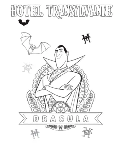 coloriage Hôtel Transylvanie à imprimer gratuitement pdf