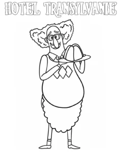 coloriage Hôtel Transylvanie pour enfant