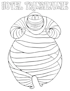 coloriage Hôtel Transylvanie pour enfant de 5 ans