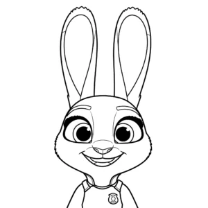 coloriage Judy Hopps souriante a imprimer gratuit