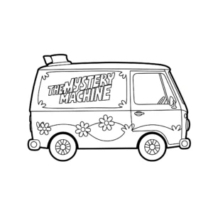 coloriage Le Mystery Machine pour primaire
