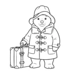 coloriage L’ours Paddington et sa valise pour enfant a imprimer gratuit