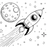 coloriage Lune pour enfant de 8 ans
