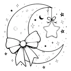 coloriage Lune à imprimer pour enfant de 3 ans