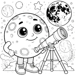 coloriage Lune a dessiner en ligne