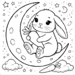 coloriage Lune a telecharger