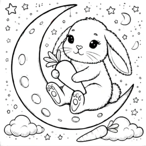 coloriage Lune a telecharger